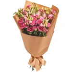 Букет из 15 розовых эустом