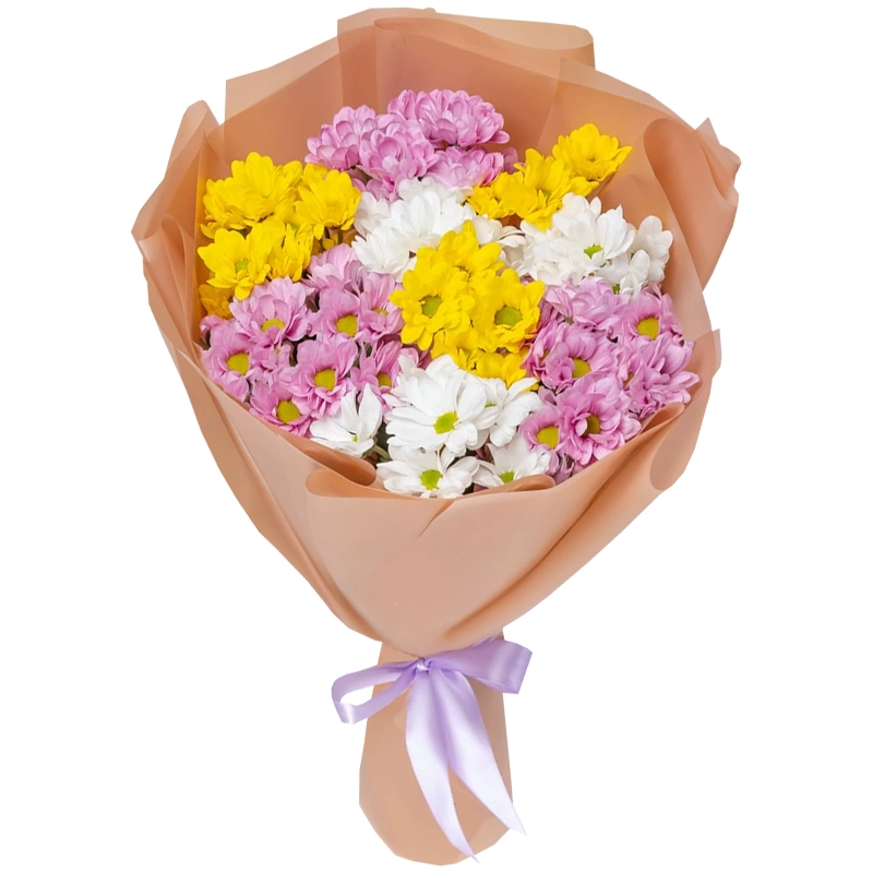 Букет из 9 кустовых хризантем