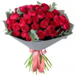 Букет из пионовидных роз «Взаимность»